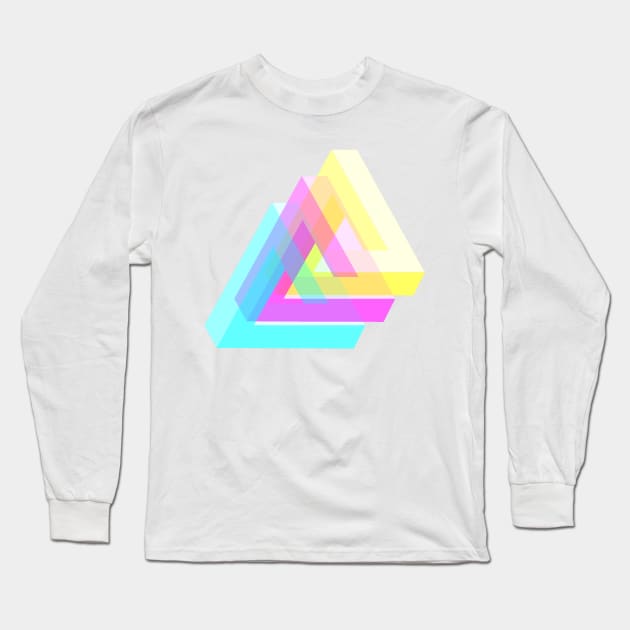 Impossible AND transparent triangles V1 Long Sleeve T-Shirt by TRIME